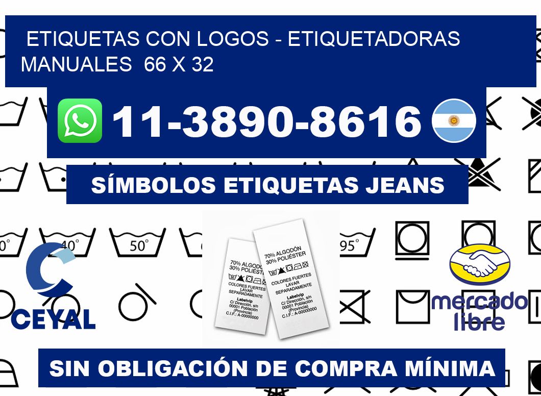 etiquetas con logos - Etiquetadoras Manuales  66 x 32