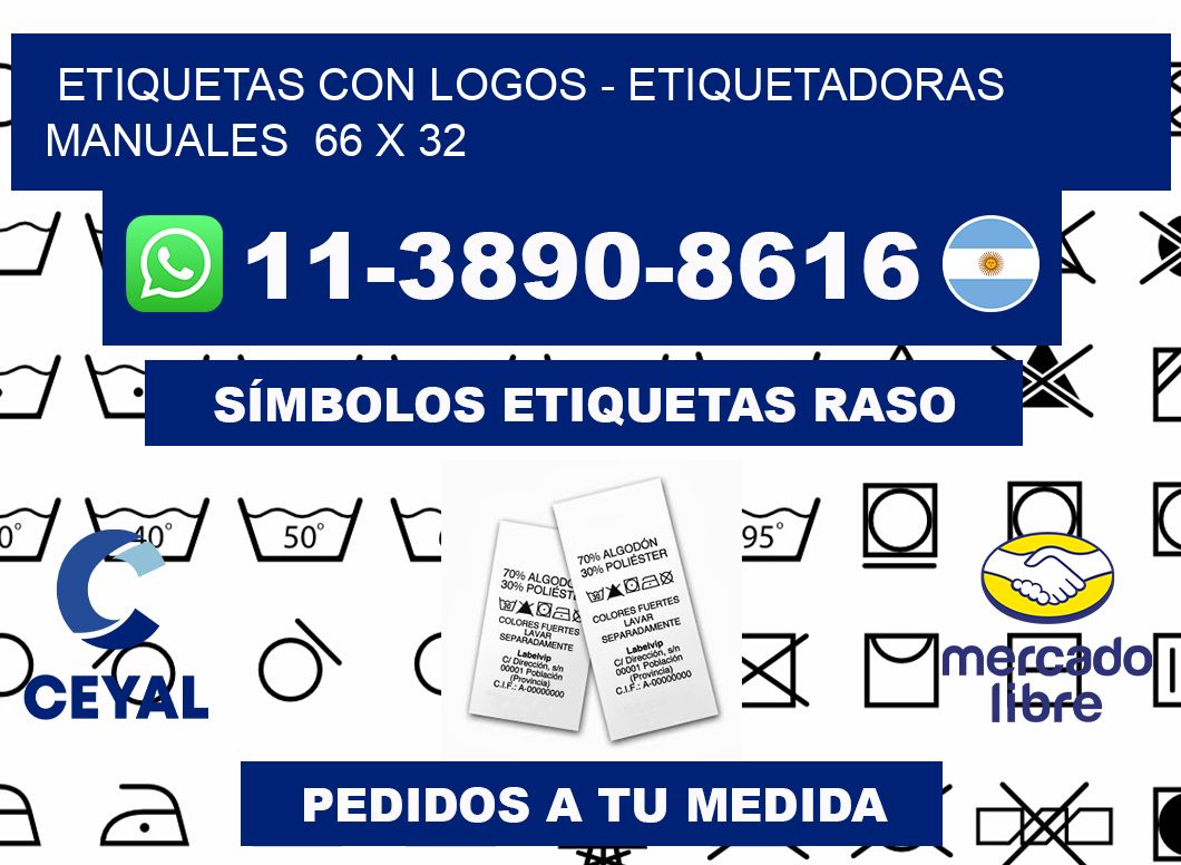 etiquetas con logos - Etiquetadoras Manuales  66 x 32