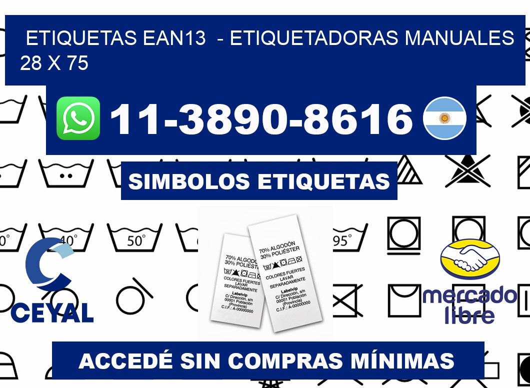 etiquetas ean13  - Etiquetadoras Manuales  28 x 75
