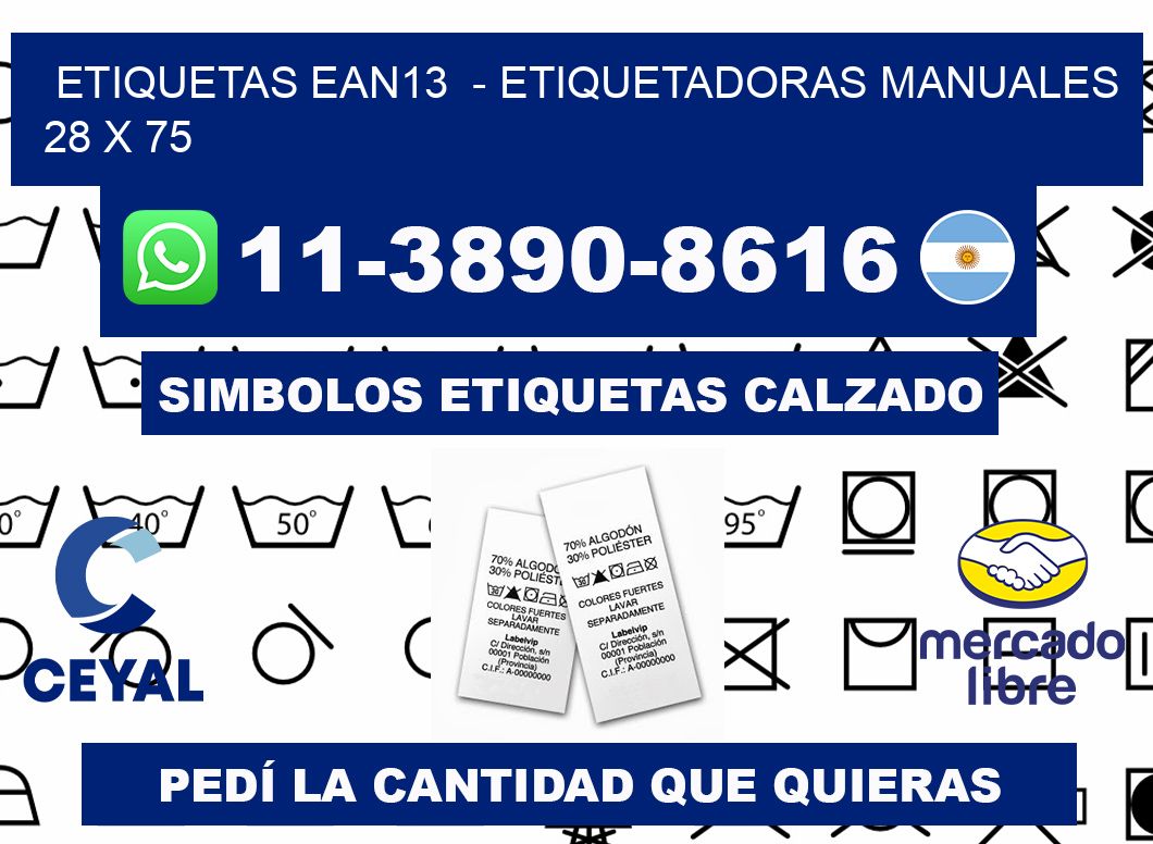 etiquetas ean13  - Etiquetadoras Manuales  28 x 75