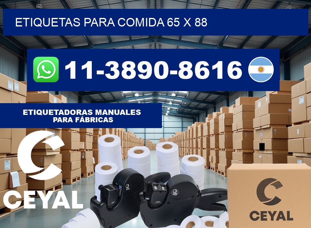 etiquetas para comida 65 x 88