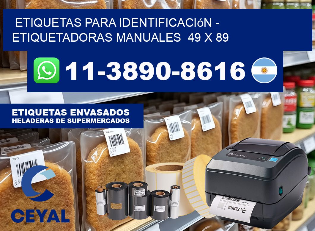 etiquetas para identificación – Etiquetadoras Manuales  49 x 89