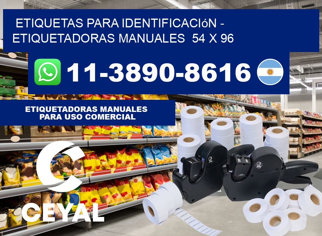 etiquetas para identificación - Etiquetadoras Manuales  54 x 96