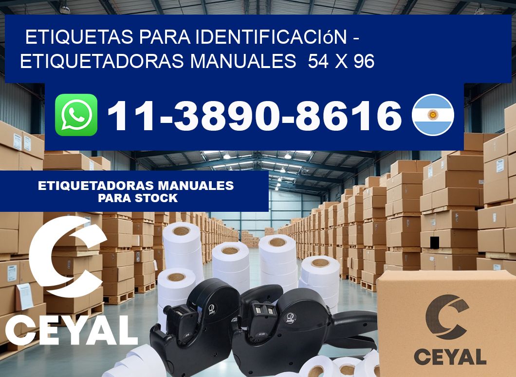 etiquetas para identificación – Etiquetadoras Manuales  54 x 96