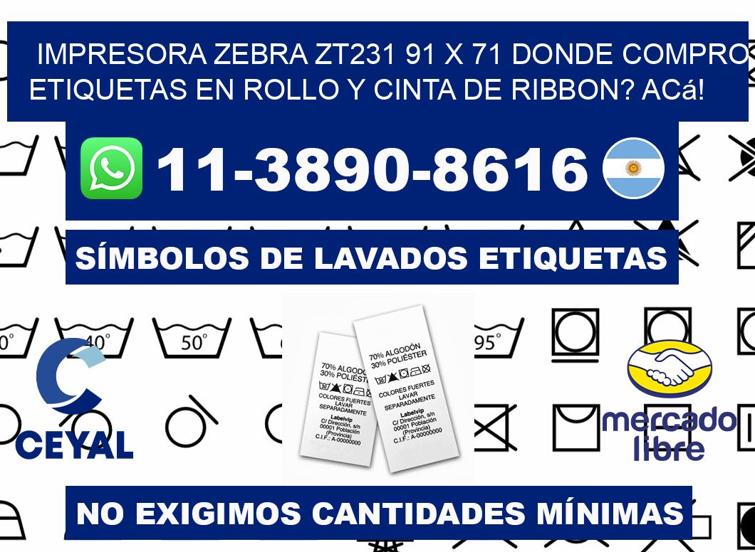 impresora zebra zt231 91 x 71 Donde compro etiquetas en rollo y cinta de ribbon? Acá!