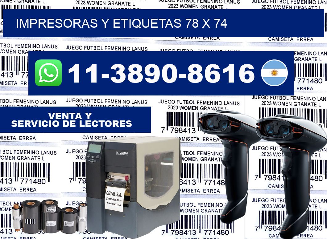 impresoras y etiquetas 78 x 74