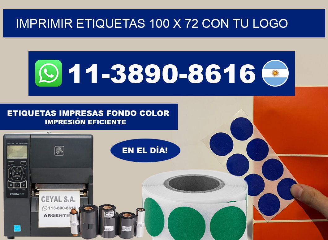 imprimir etiquetas 100 x 72 con tu logo