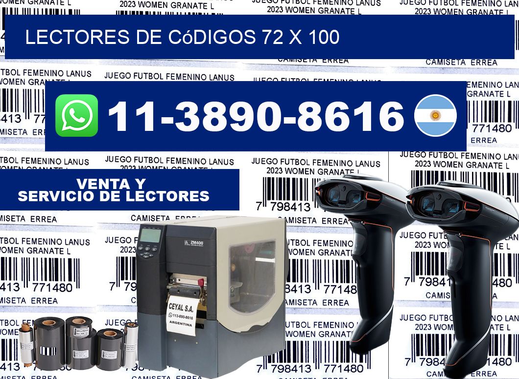 lectores de códigos 72 x 100