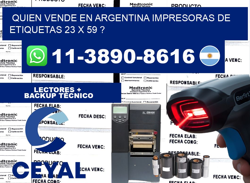 quien vende en argentina impresoras de etiquetas 23 x 59 ?