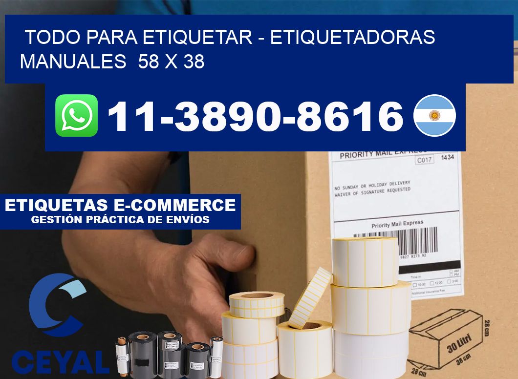 todo para etiquetar - Etiquetadoras Manuales  58 x 38