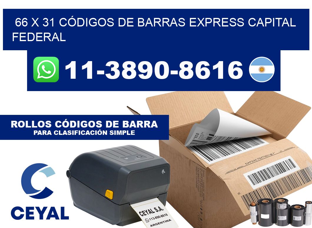 66 x 31 CÓDIGOS DE BARRAS EXPRESS CAPITAL FEDERAL
