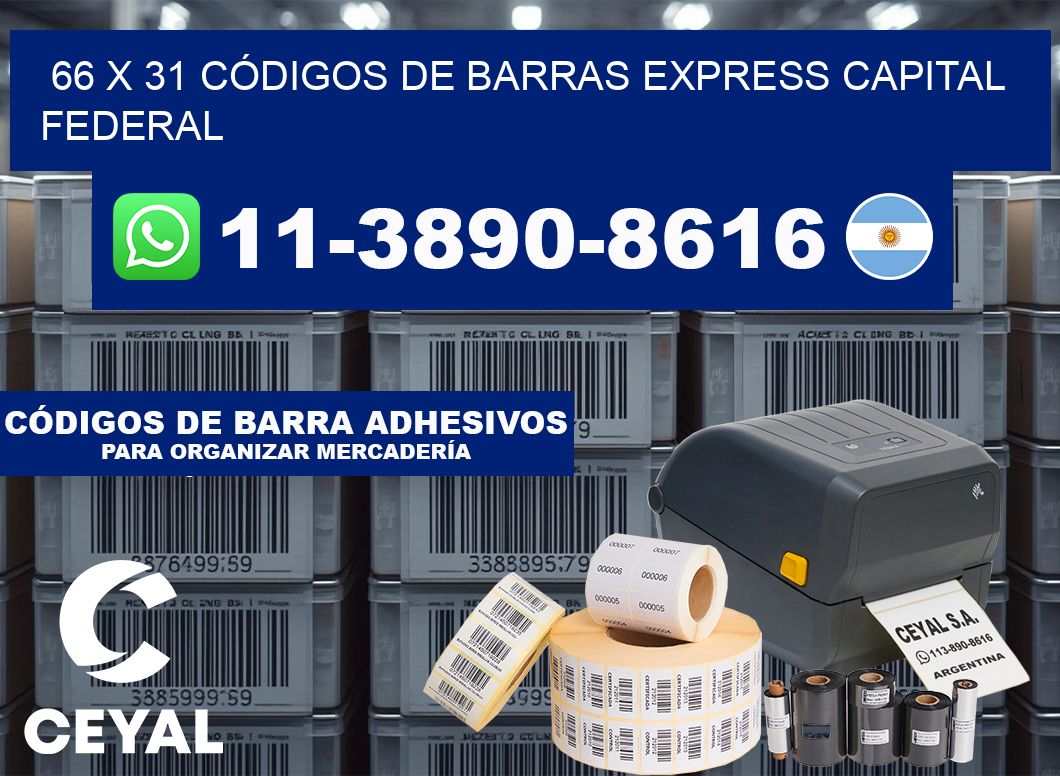 66 x 31 CÓDIGOS DE BARRAS EXPRESS CAPITAL FEDERAL