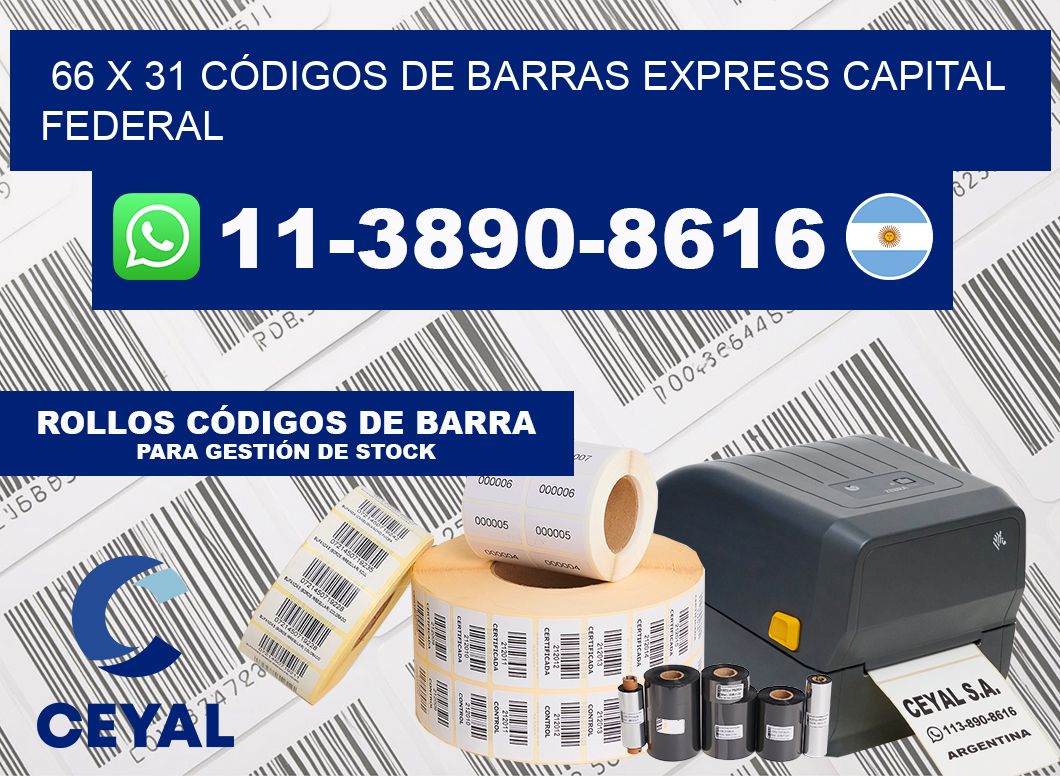 66 x 31 CÓDIGOS DE BARRAS EXPRESS CAPITAL FEDERAL