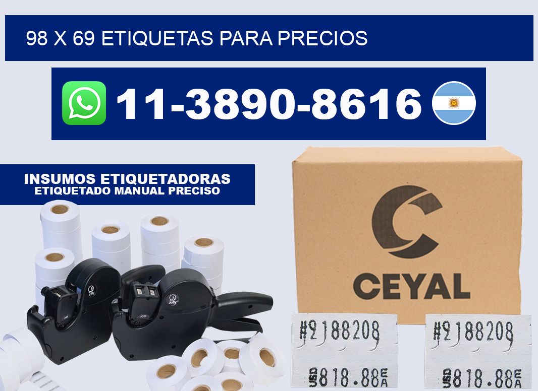 98 x 69 etiquetas para precios