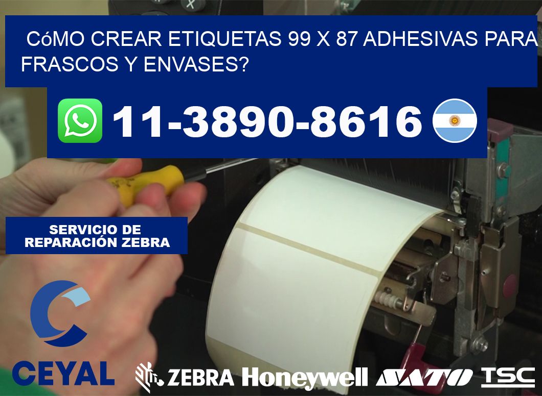 Cómo crear etiquetas 99 x 87 adhesivas para frascos y envases?