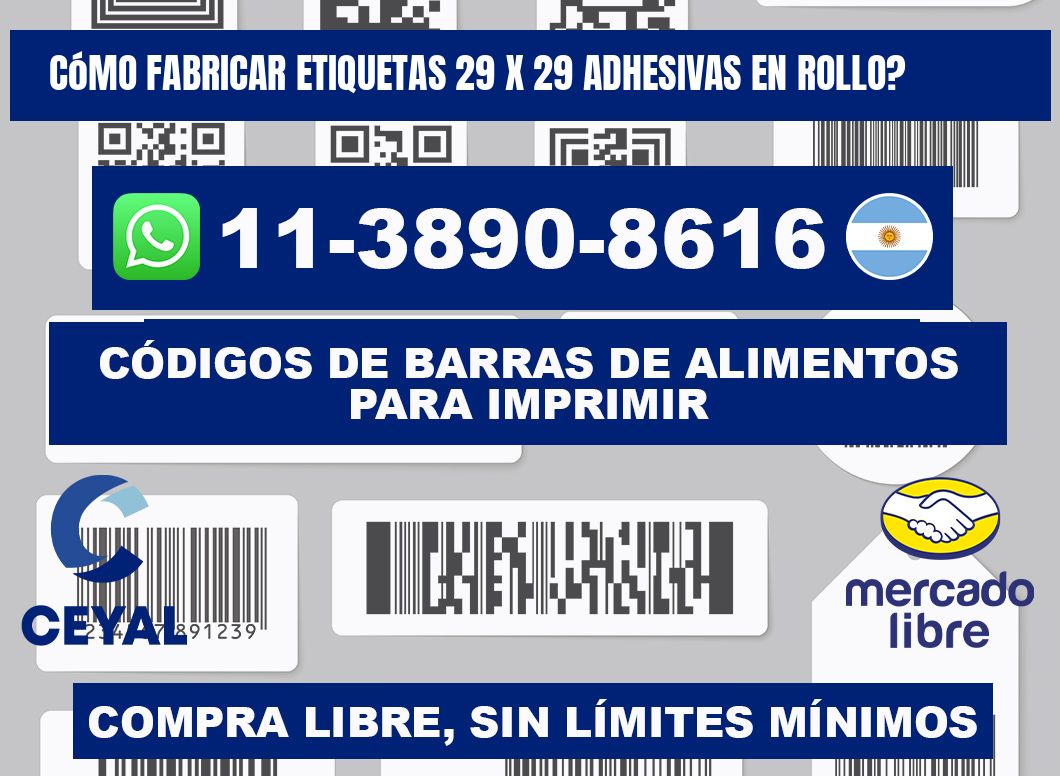 Cómo fabricar etiquetas 29 x 29 adhesivas en rollo?