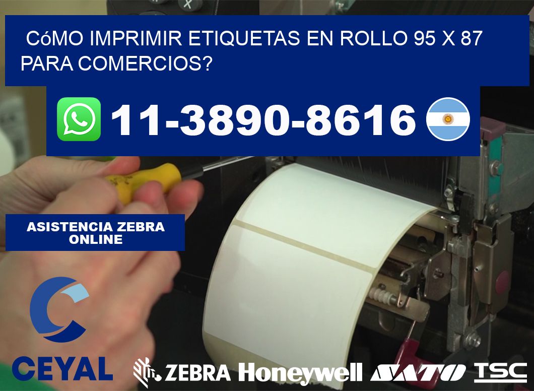 Cómo imprimir etiquetas en rollo 95 x 87 para comercios?