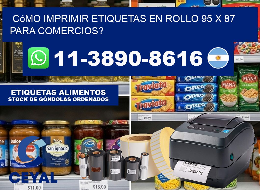 Cómo imprimir etiquetas en rollo 95 x 87 para comercios?
