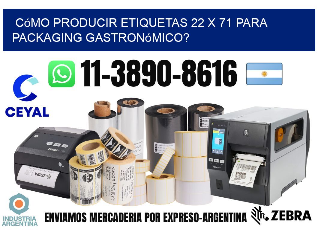 Cómo producir etiquetas 22 x 71 para packaging gastronómico?