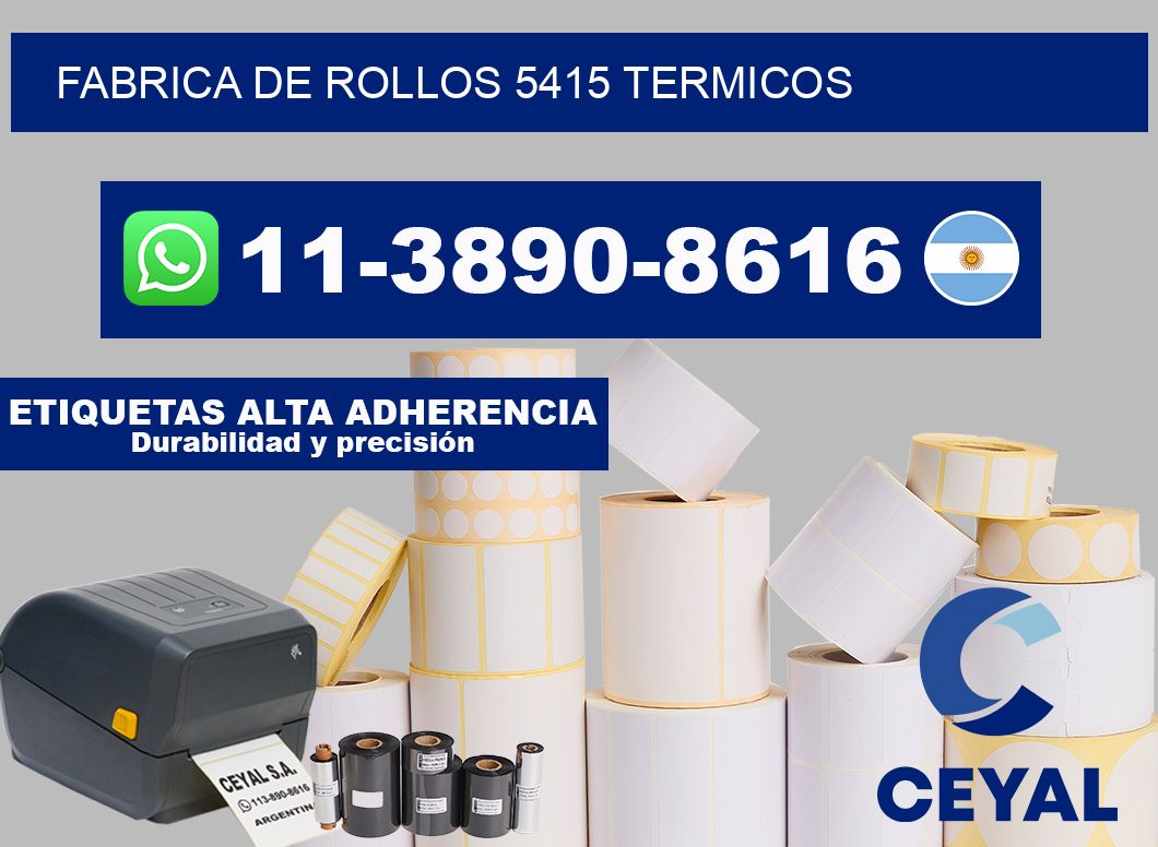 FABRICA DE ROLLOS 5415 TERMICOS