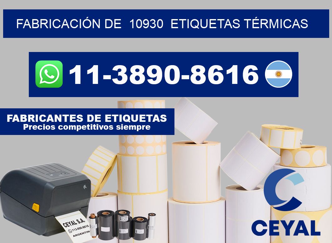 FABRICACIÓN DE  10930  ETIQUETAS TÉRMICAS