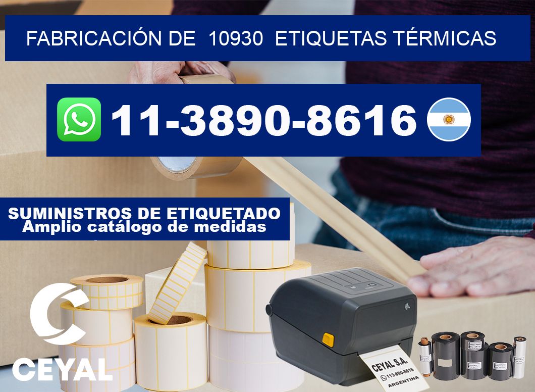 FABRICACIÓN DE  10930  ETIQUETAS TÉRMICAS