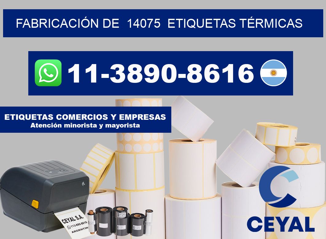FABRICACIÓN DE  14075  ETIQUETAS TÉRMICAS
