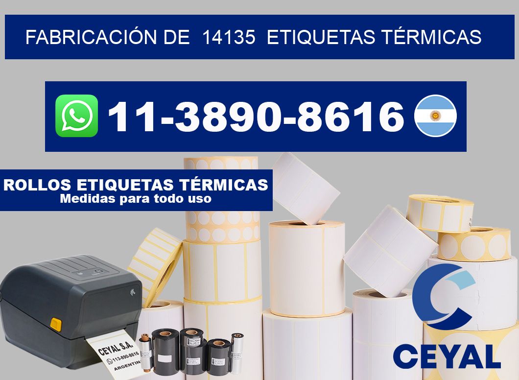 FABRICACIÓN DE  14135  ETIQUETAS TÉRMICAS