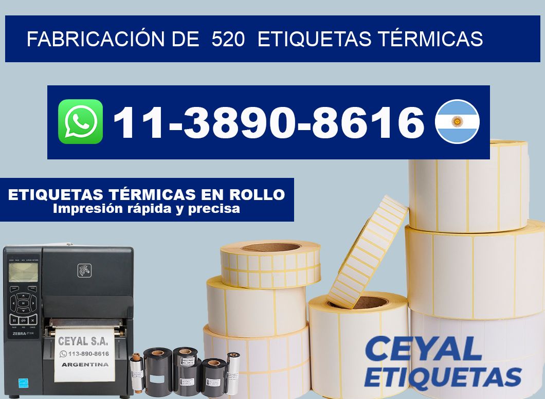FABRICACIÓN DE  520  ETIQUETAS TÉRMICAS