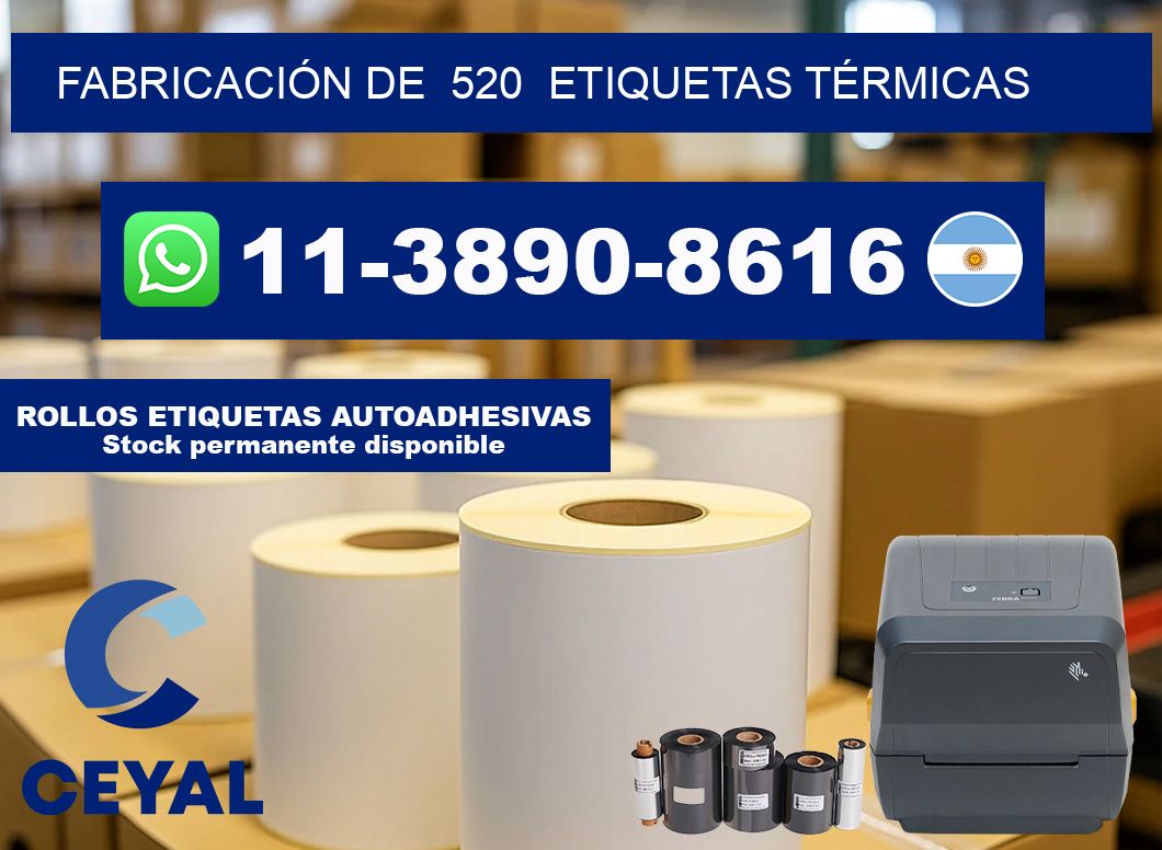FABRICACIÓN DE  520  ETIQUETAS TÉRMICAS