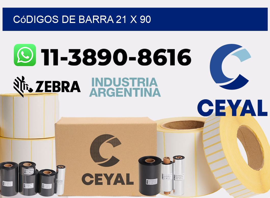 códigos de barra 21 x 90