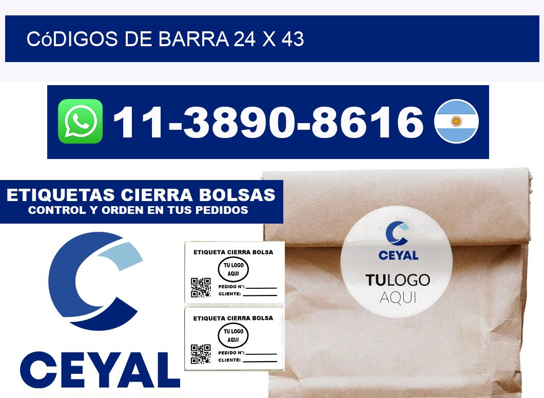 códigos de barra 24 x 43