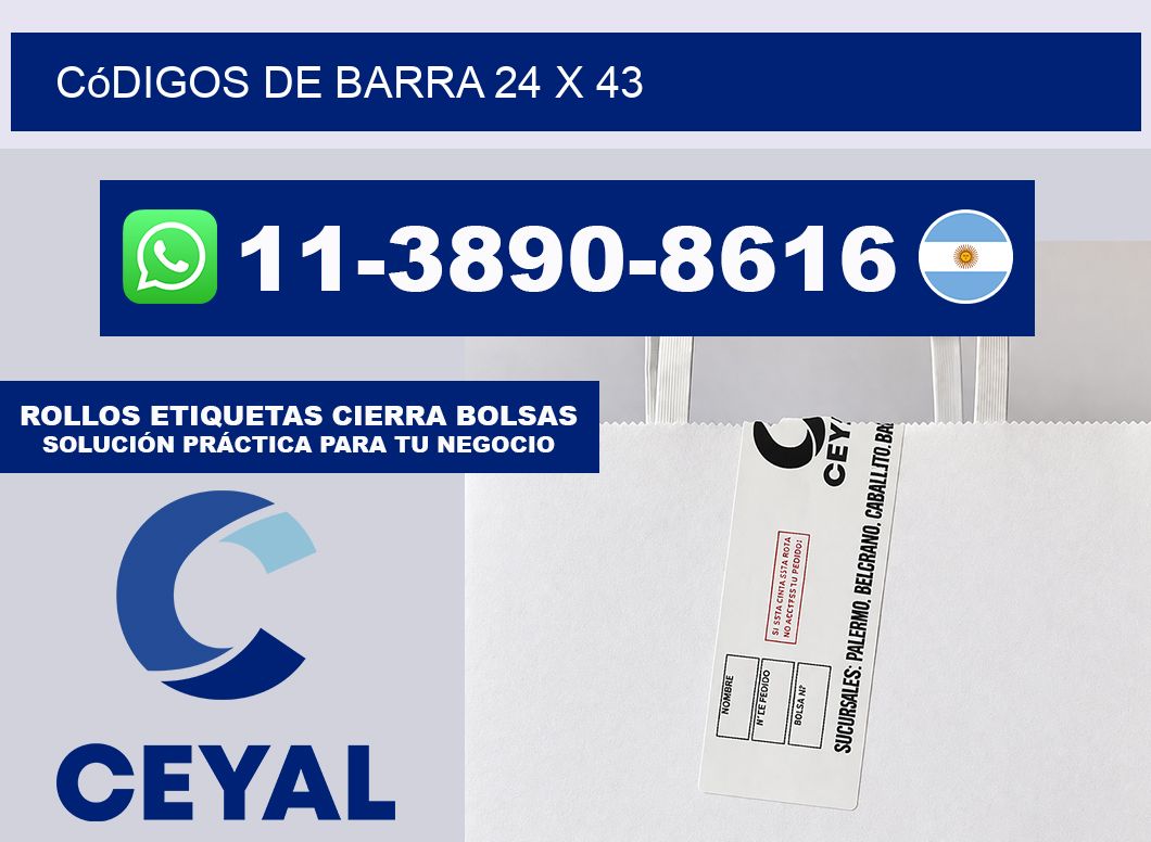 códigos de barra 24 x 43