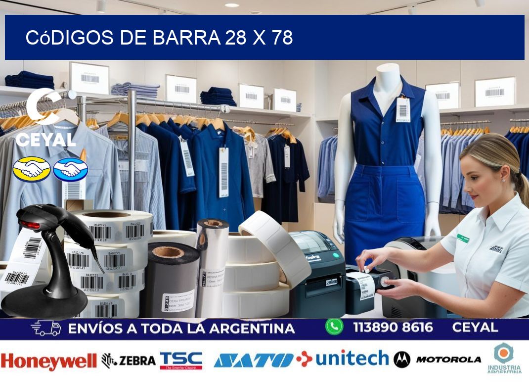 códigos de barra 28 x 78