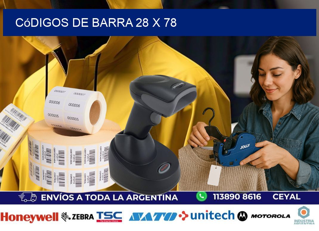 códigos de barra 28 x 78