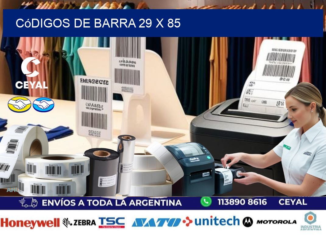códigos de barra 29 x 85