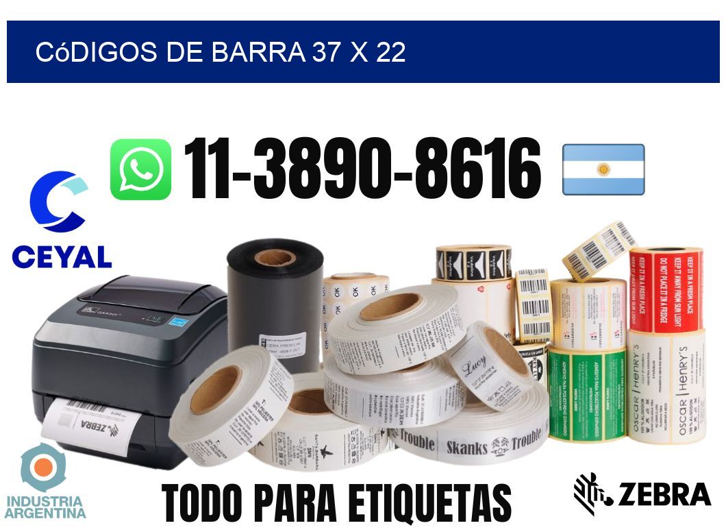 códigos de barra 37 x 22