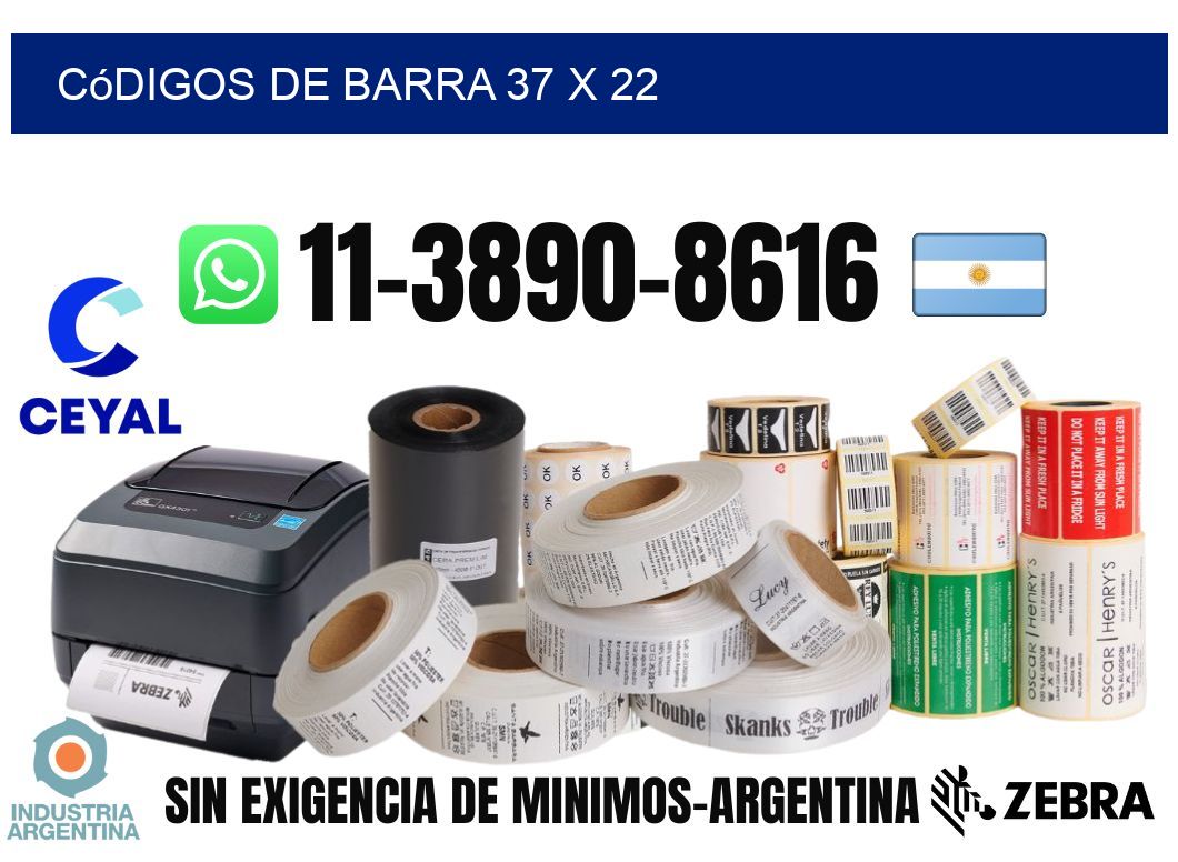códigos de barra 37 x 22