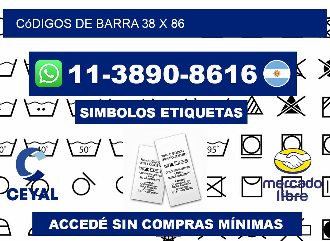 códigos de barra 38 x 86