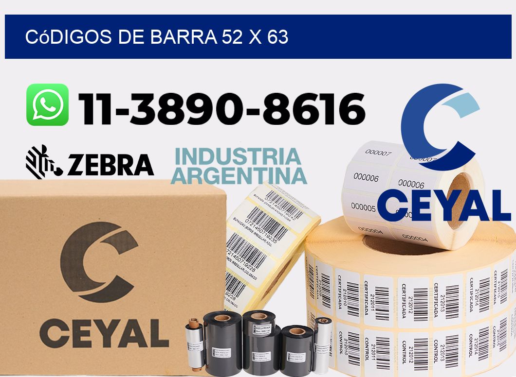 códigos de barra 52 x 63