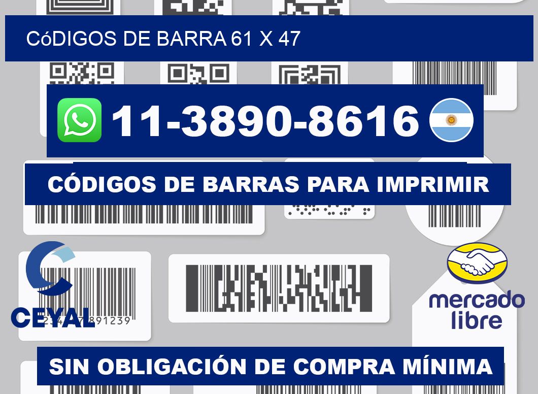códigos de barra 61 x 47