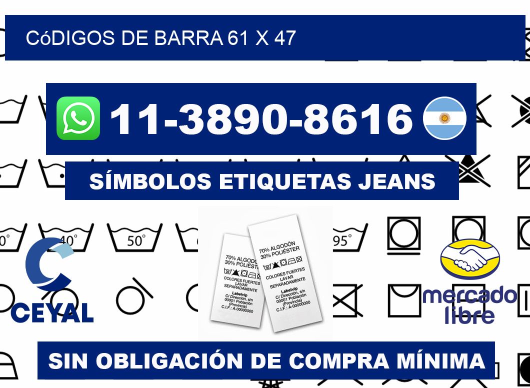 códigos de barra 61 x 47
