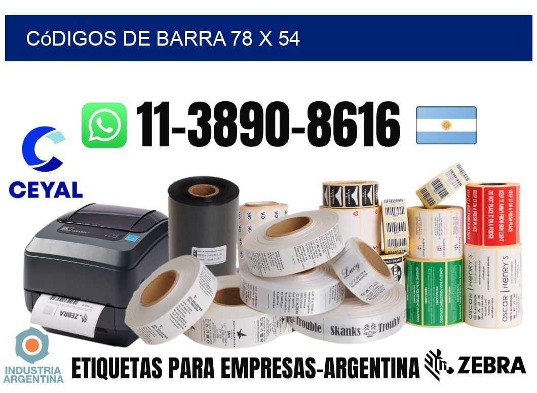 códigos de barra 78 x 54
