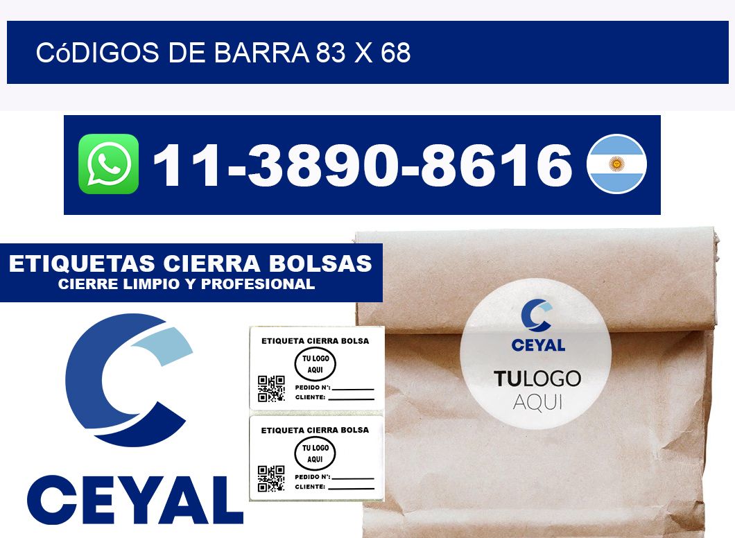 códigos de barra 83 x 68