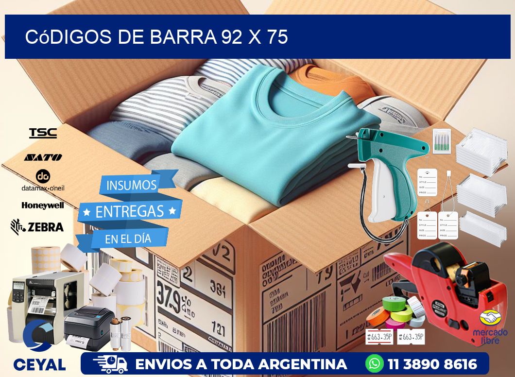 códigos de barra 92 x 75