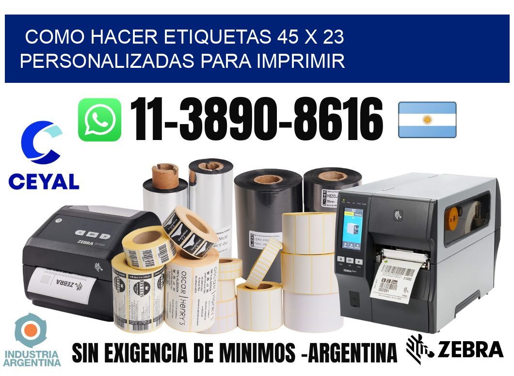 como hacer etiquetas 45 x 23 personalizadas para imprimir