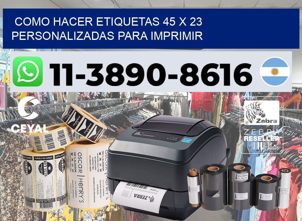 como hacer etiquetas 45 x 23 personalizadas para imprimir