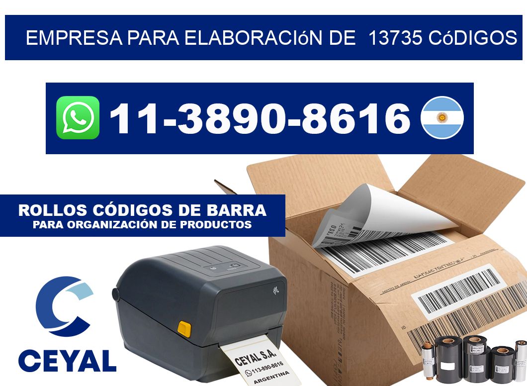 empresa para elaboración de  13735 códigos