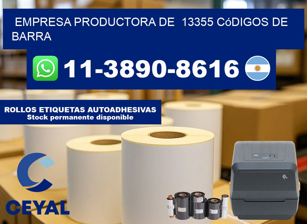 empresa productora de  13355 códigos de barra