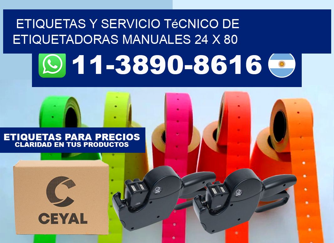 etiquetas y servicio técnico de etiquetadoras manuales 24 x 80